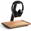 Headphone Stand for Desk,Acacia Wood Tray with Headphone Holder,Gaming Headset Stand