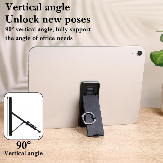 Universal Tablet Ring Holder Black Tablet Stand Foldable Multi Angle Tablets Grip Stand