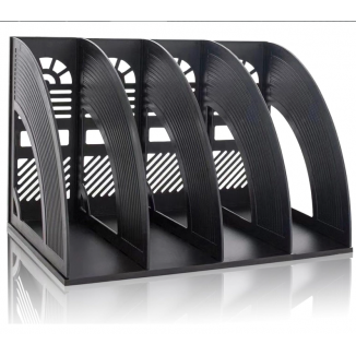 Desk File Organizer 4 Section Sturdy Desk File Holder Frame File Divider Cabinet File Rack Display and Storage