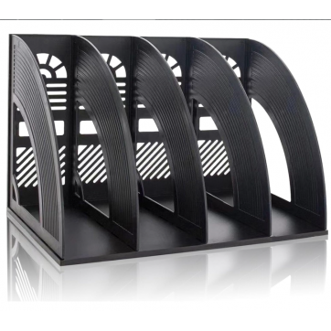 Desk File Organizer 4 Section Sturdy Desk File Holder Frame File Divider Cabinet File Rack Display and Storage