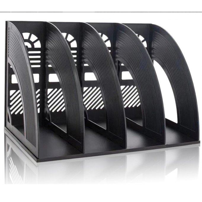 Desk File Organizer 4 Section Sturdy Desk File Holder Frame File Divider Cabinet File Rack Display and Storage