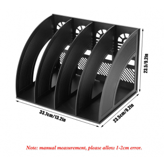 Desk File Organizer 4 Section Sturdy Desk File Holder Frame File Divider Cabinet File Rack Display and Storage