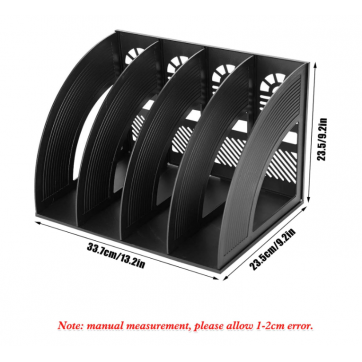 Desk File Organizer 4 Section Sturdy Desk File Holder Frame File Divider Cabinet File Rack Display and Storage