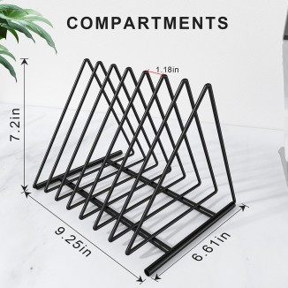 Set 1 Upgraded Triangle File Folder Racks,7 Sections File Holder,File Storage Sorter/Stand,Desktop File Organizer
