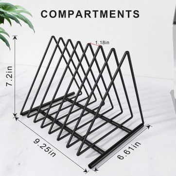 Set 1 Upgraded Triangle File Folder Racks,7 Sections File Holder,File Storage Sorter/Stand,Desktop File Organizer