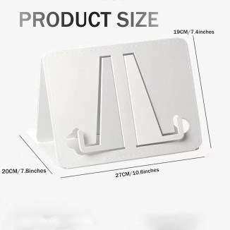 Convenient Folding Reading Bookshelf,Adjustable Angle Book Holder,Suitable .1 Pieces,White.