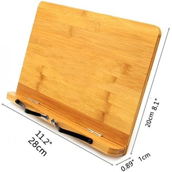 Bamboo Reading Stand Cookbook Document Stand Holder Book Support Laptop Stand Holder