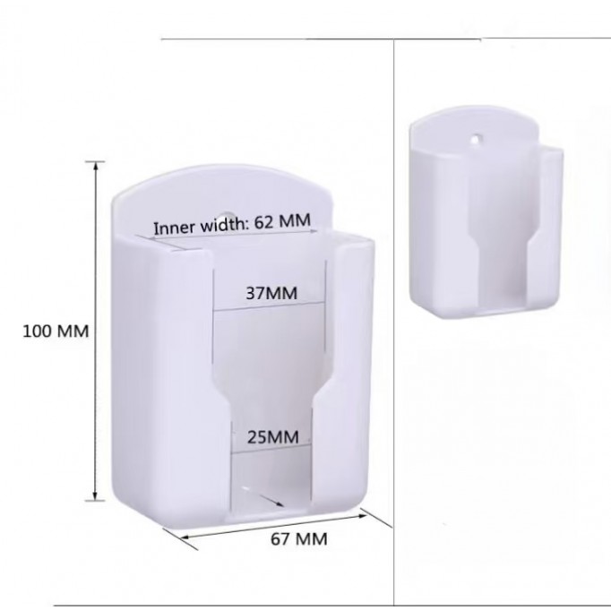 Pack of 2 Fashion Remote Control Holders Self Adhesive Wall Mount Air Conditioner(White)